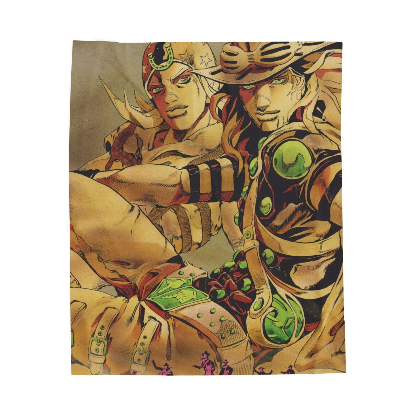JoJo's Bizarre Adventure Gold Duo Velveteen Plush Blanket