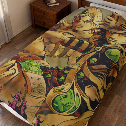 JoJo's Bizarre Adventure Gold Duo Velveteen Plush Blanket
