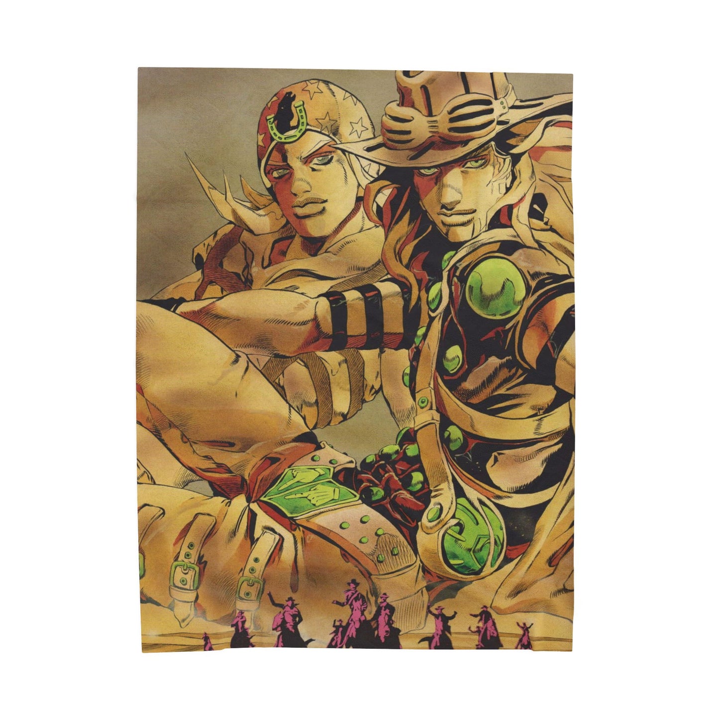 JoJo's Bizarre Adventure Gold Duo Velveteen Plush Blanket